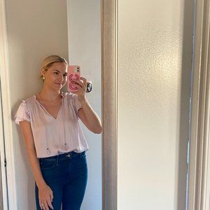 Paige Silky Lavender Lamarie Top